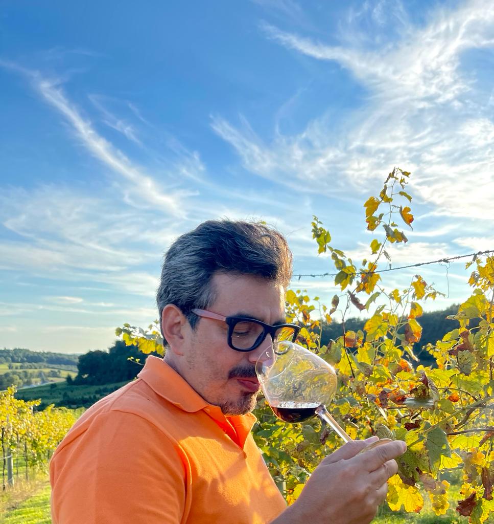 Álvaro Duran Tasting Wine